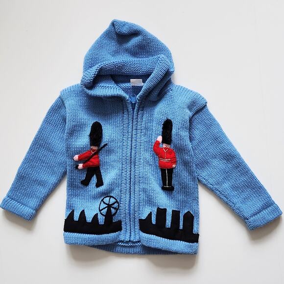United Ideas London Hooded Guardsman Jumper Sweater Cardigan | Toddler Size 4 - Picture 4 of 8